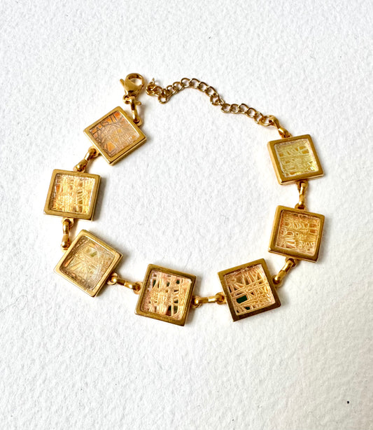 Multi Square Gold Bracelet