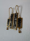 Gold and Black Dangle Earring
