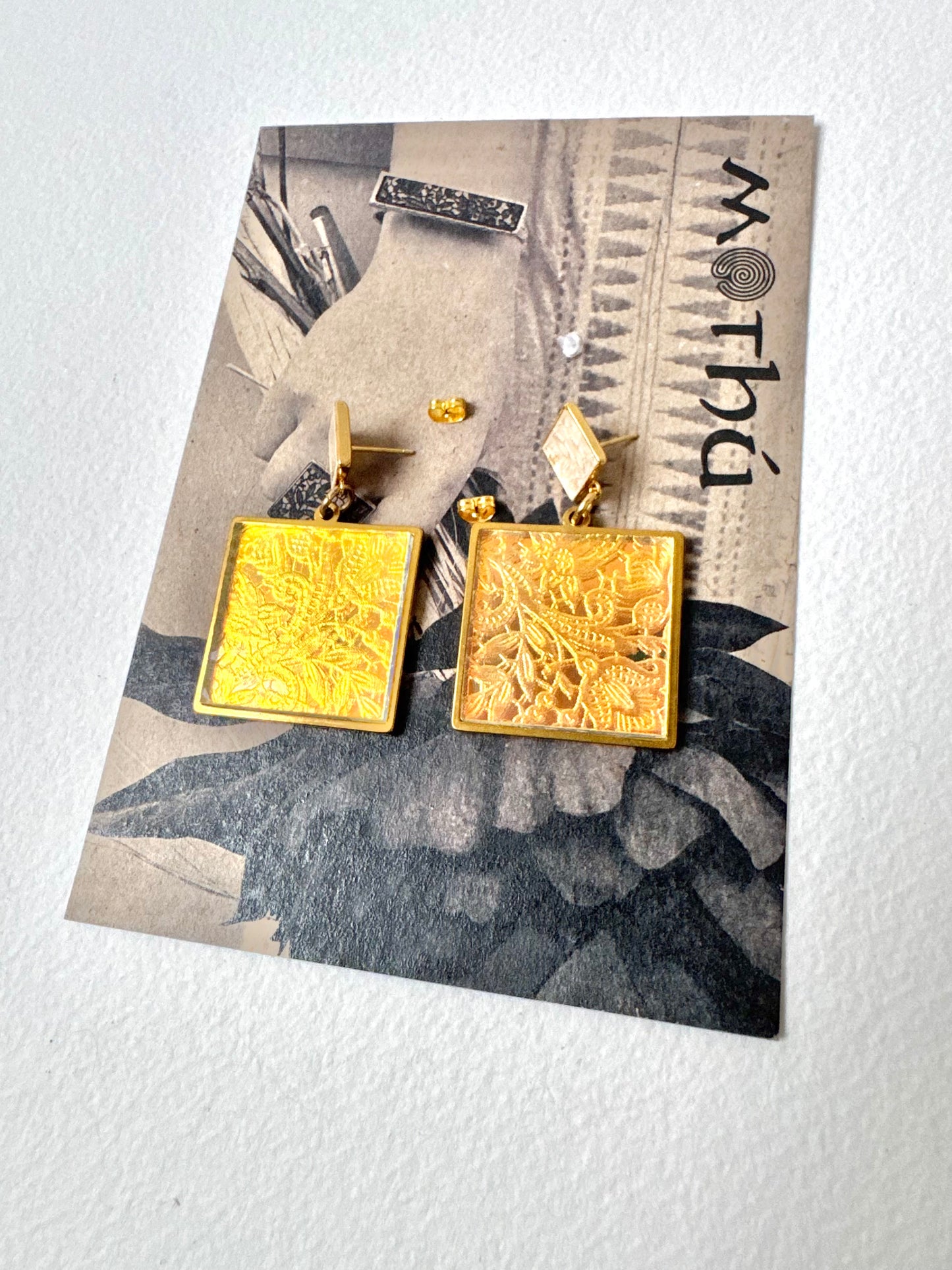 Vintage lace Pattern, Dangle Earring