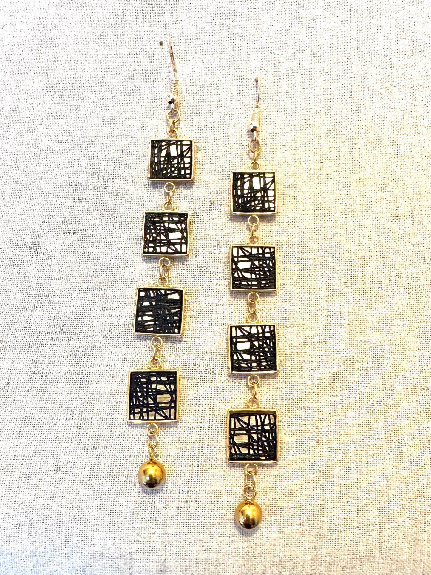 Gold Statement Dangle Earrings