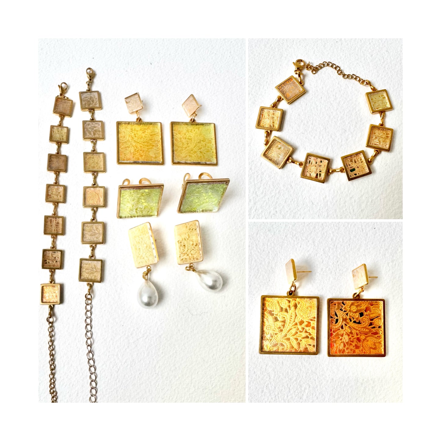 Vintage lace Pattern, Dangle Earring