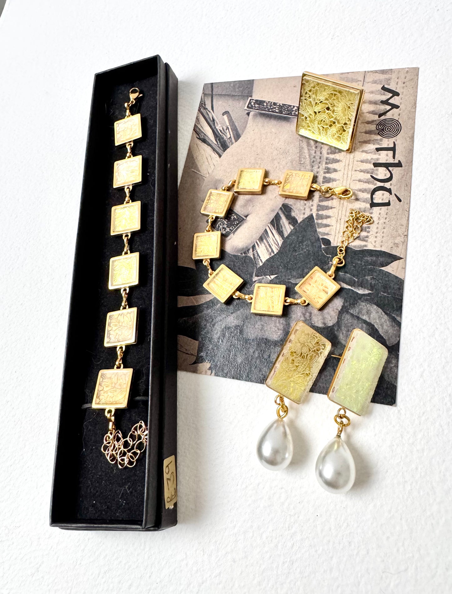 Multi Square Gold Bracelet