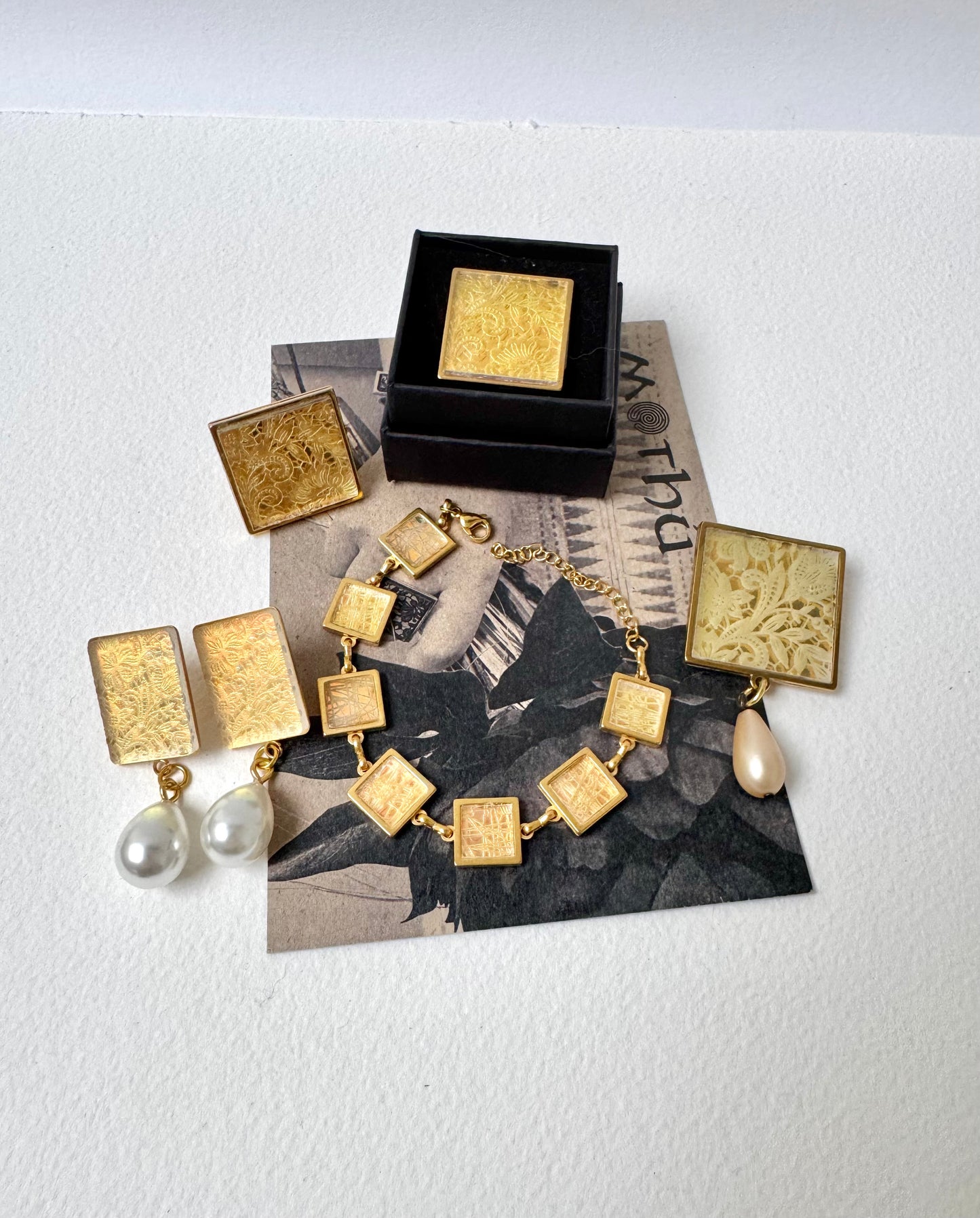 Multi Square Gold Bracelet