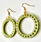 Glitter Green Celtic Hoop Dangle Earrings
