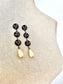 Baroque Lace Dangle Earring with Vintage Pearl
