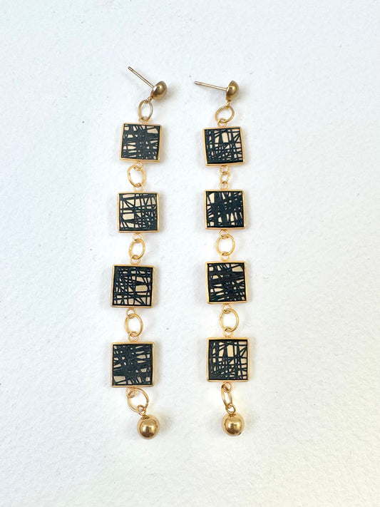 Gold Statement Dangle Earrings