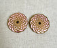 Pink Mirror Etched Earrings Large Studs