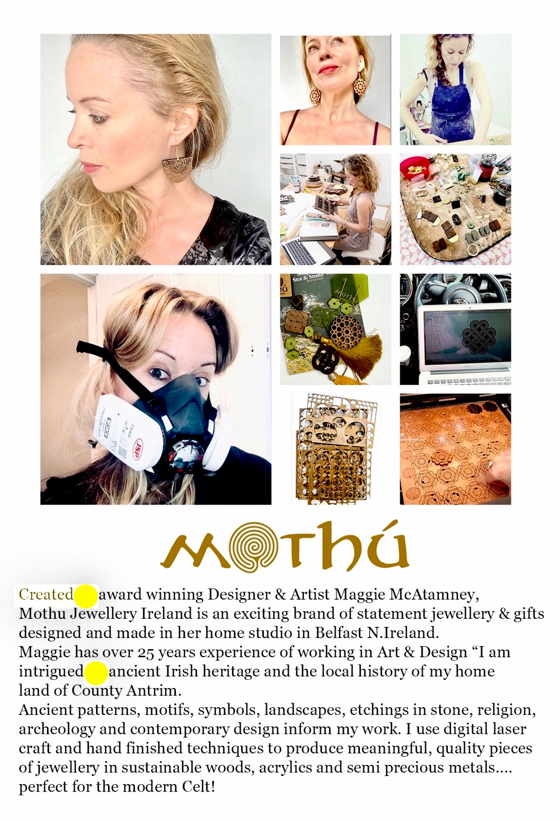 Gold & Lace Baroque 2 x Piece Dangle Earring