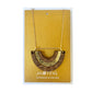 Engraved Wooden Pendant Necklace Gold Plated Vermeil Chain 20”