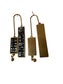 Gold and Black Dangle Earring