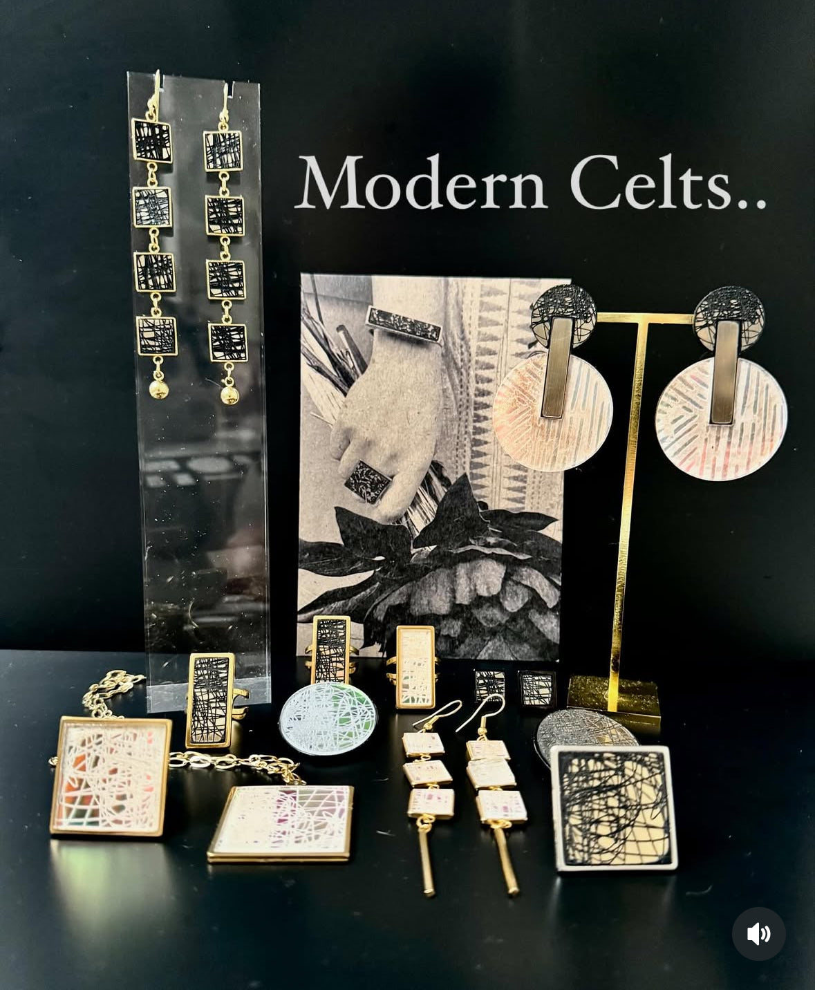 Gold Statement Dangle Earrings