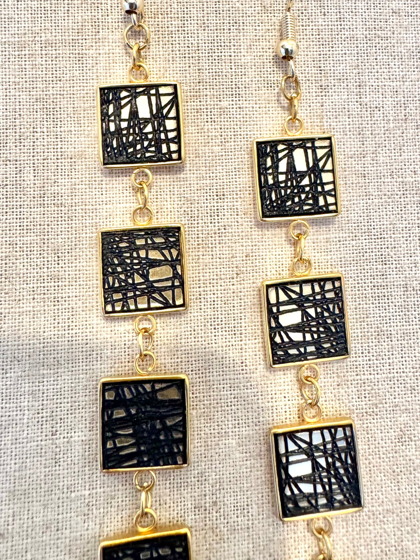 Gold Statement Dangle Earrings