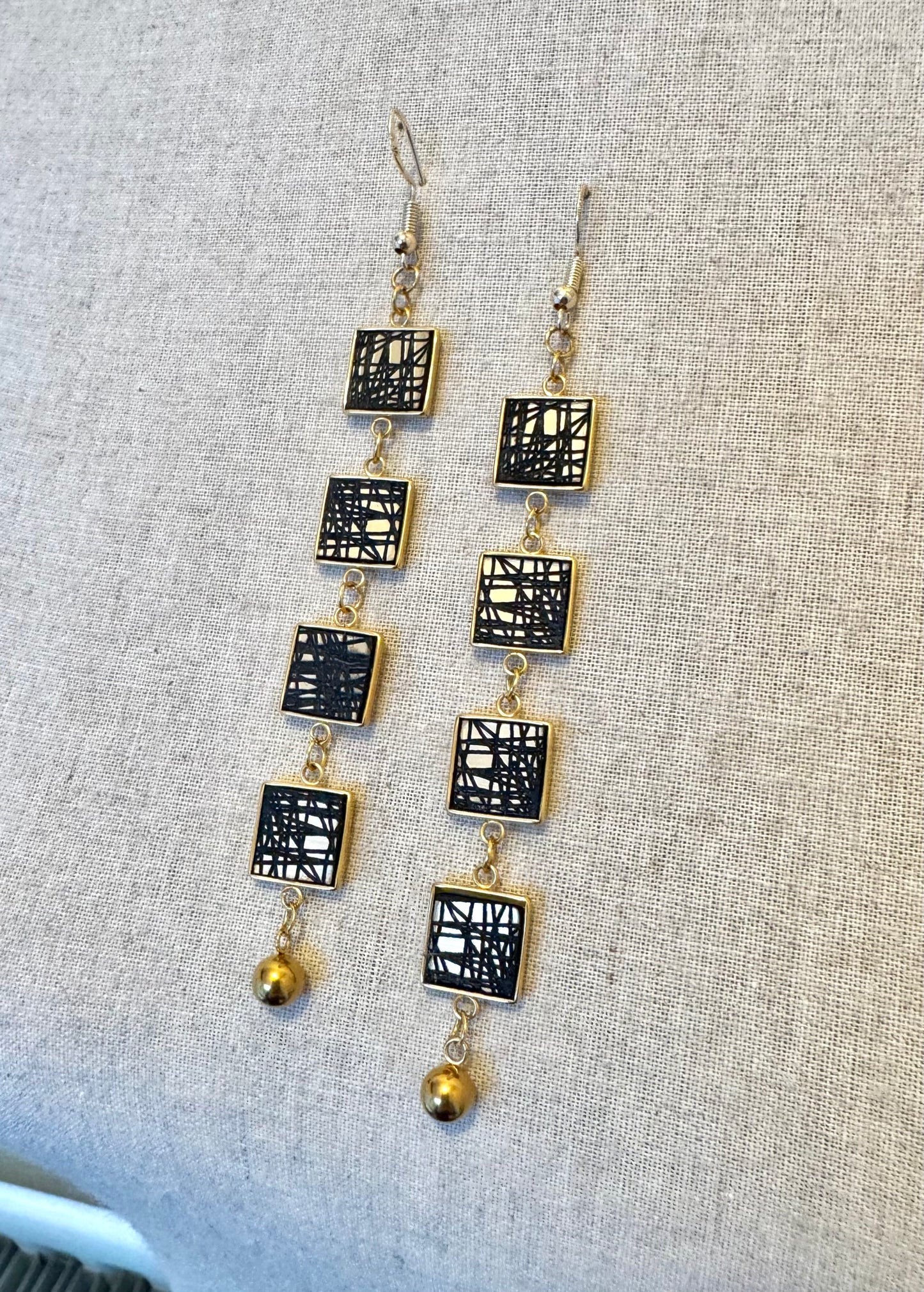 Gold Statement Dangle Earrings