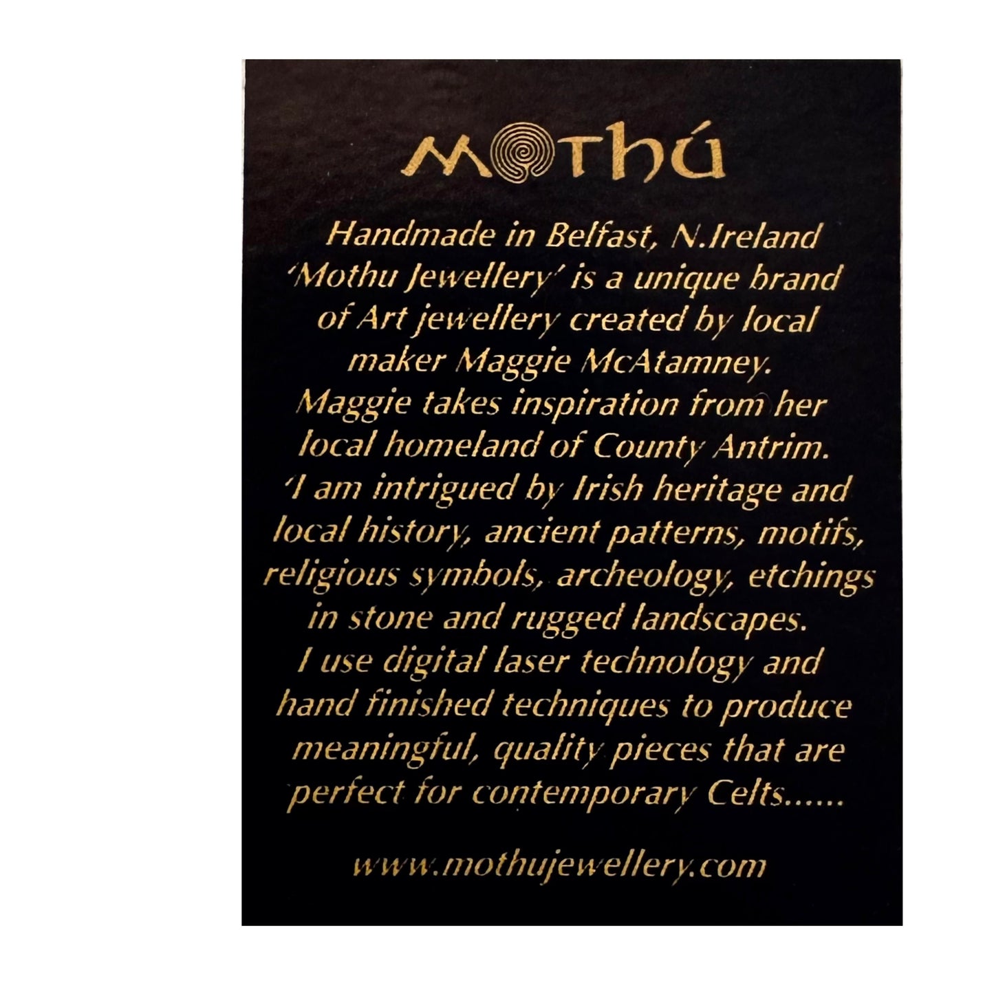 Gold and Black Dangle Earring