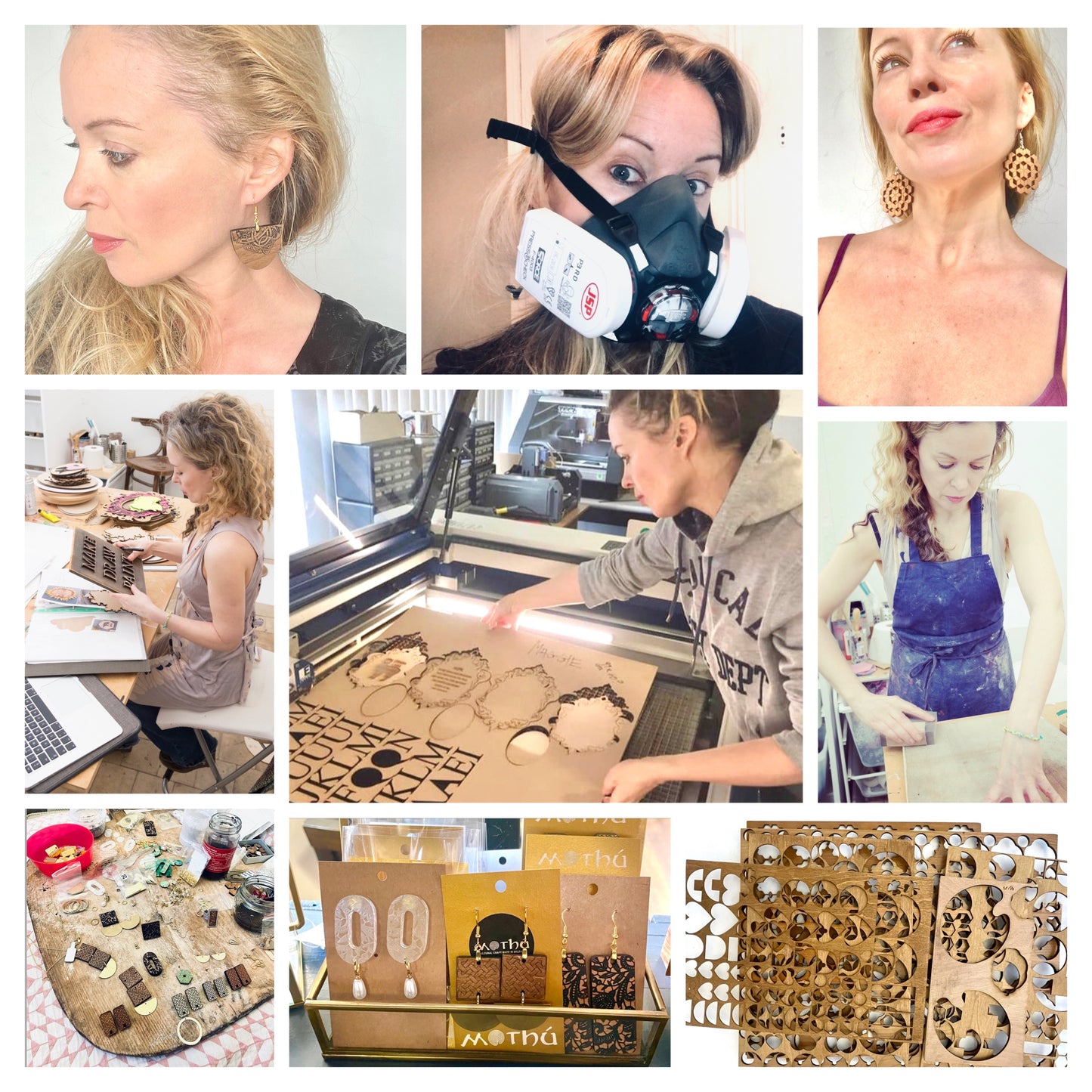 Gold Statement Dangle Earrings