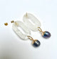 Lace Pattern, Clear Acrylic Dangle Earrings with drop bead 5cm x 2.5cm x 0.7cm
